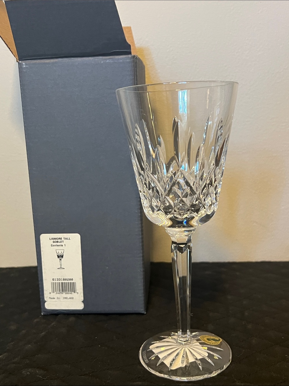 Waterford Clear Crystal Cut Wine Glass